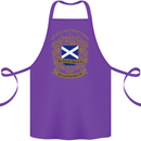 All Men Are Born Equal Scotland Scottish Cotton Apron 100% Organic Purple