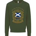 All Men Are Born Equal Scotland Scottish Kids Sweatshirt Jumper Forest Green