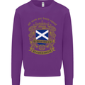All Men Are Born Equal Scotland Scottish Kids Sweatshirt Jumper Purple