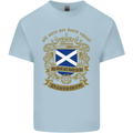 All Men Are Born Equal Scotland Scottish Mens Cotton T-Shirt Tee Top Light Blue