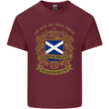 All Men Are Born Equal Scotland Scottish Mens Cotton T-Shirt Tee Top Maroon