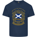All Men Are Born Equal Scotland Scottish Mens Cotton T-Shirt Tee Top Navy Blue