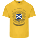 All Men Are Born Equal Scotland Scottish Mens Cotton T-Shirt Tee Top Yellow