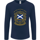 All Men Are Born Equal Scotland Scottish Mens Long Sleeve T-Shirt Navy Blue