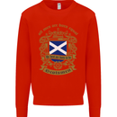 All Men Are Born Equal Scotland Scottish Mens Sweatshirt Jumper Bright Red