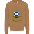 All Men Are Born Equal Scotland Scottish Mens Sweatshirt Jumper Caramel Latte