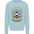 All Men Are Born Equal Scotland Scottish Mens Sweatshirt Jumper Light Blue