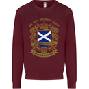 All Men Are Born Equal Scotland Scottish Mens Sweatshirt Jumper Maroon
