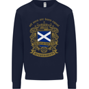 All Men Are Born Equal Scotland Scottish Mens Sweatshirt Jumper Navy Blue
