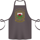 All Men Are Born Equal Welshmen Wales Welsh Cotton Apron 100% Organic Dark Grey