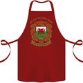 All Men Are Born Equal Welshmen Wales Welsh Cotton Apron 100% Organic Maroon