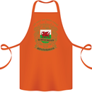 All Men Are Born Equal Welshmen Wales Welsh Cotton Apron 100% Organic Orange