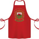 All Men Are Born Equal Welshmen Wales Welsh Cotton Apron 100% Organic Red