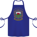 All Men Are Born Equal Welshmen Wales Welsh Cotton Apron 100% Organic Royal Blue