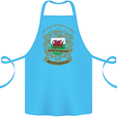 All Men Are Born Equal Welshmen Wales Welsh Cotton Apron 100% Organic Turquoise