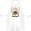 All Men Are Born Equal Welshmen Wales Welsh Cotton Apron 100% Organic White