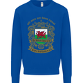 All Men Are Born Equal Welshmen Wales Welsh Kids Sweatshirt Jumper Royal Blue
