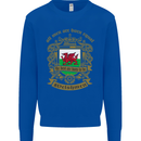 All Men Are Born Equal Welshmen Wales Welsh Kids Sweatshirt Jumper Royal Blue