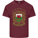 All Men Are Born Equal Welshmen Wales Welsh Mens Cotton T-Shirt Tee Top Maroon