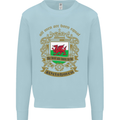 All Men Are Born Equal Welshmen Wales Welsh Mens Sweatshirt Jumper Light Blue