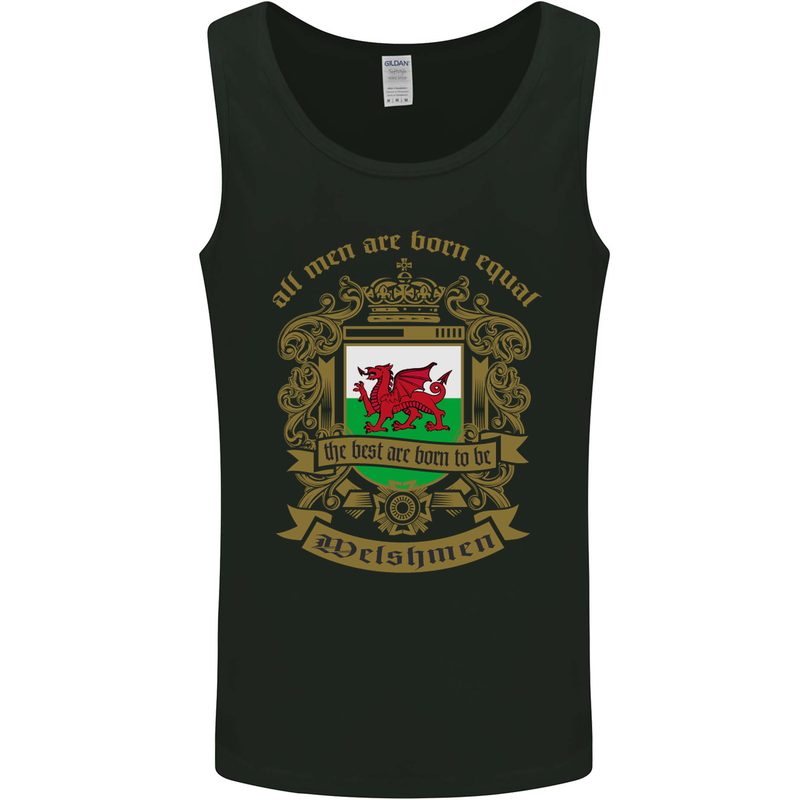 All Men Are Born Equal Welshmen Wales Welsh Mens Vest Tank Top Black