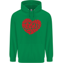 All You Need Is Love Heart Peace Childrens Kids Hoodie Irish Green