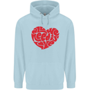 All You Need Is Love Heart Peace Childrens Kids Hoodie Light Blue