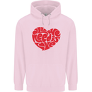 All You Need Is Love Heart Peace Childrens Kids Hoodie Light Pink