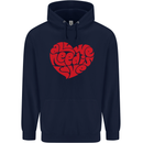 All You Need Is Love Heart Peace Childrens Kids Hoodie Navy Blue