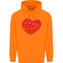 All You Need Is Love Heart Peace Childrens Kids Hoodie Orange