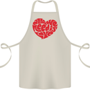 All You Need Is Love Heart Peace Cotton Apron 100% Organic Natural
