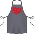 All You Need Is Love Heart Peace Cotton Apron 100% Organic Steel