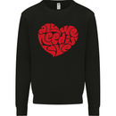 All You Need Is Love Heart Peace Kids Sweatshirt Jumper Black