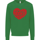 All You Need Is Love Heart Peace Kids Sweatshirt Jumper Irish Green