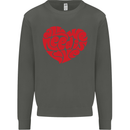 All You Need Is Love Heart Peace Kids Sweatshirt Jumper Storm Grey