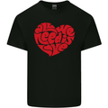 All You Need Is Love Heart Peace Kids T-Shirt Childrens Black