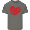 All You Need Is Love Heart Peace Kids T-Shirt Childrens Charcoal
