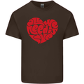 All You Need Is Love Heart Peace Kids T-Shirt Childrens Chocolate