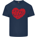 All You Need Is Love Heart Peace Kids T-Shirt Childrens Navy Blue