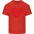 All You Need Is Love Heart Peace Kids T-Shirt Childrens Red