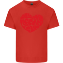 All You Need Is Love Heart Peace Kids T-Shirt Childrens Red