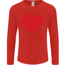 All You Need Is Love Heart Peace Mens Long Sleeve T-Shirt Red