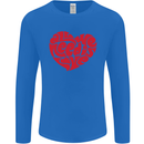 All You Need Is Love Heart Peace Mens Long Sleeve T-Shirt Royal Blue
