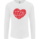 All You Need Is Love Heart Peace Mens Long Sleeve T-Shirt White