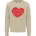 All You Need Is Love Heart Peace Mens Sweatshirt Jumper Sand