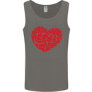 All You Need Is Love Heart Peace Mens Vest Tank Top Charcoal