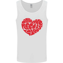 All You Need Is Love Heart Peace Mens Vest Tank Top White