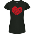 All You Need Is Love Heart Peace Womens Petite Cut T-Shirt Black