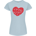 All You Need Is Love Heart Peace Womens Petite Cut T-Shirt Light Blue