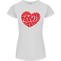 All You Need Is Love Heart Peace Womens Petite Cut T-Shirt White